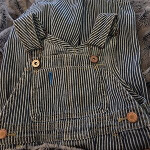 Genuine Kids OshKosh Navy and White Pinstripe Overalls